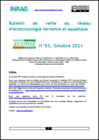 Bulletin 53 : Veille du 01/08/2021 au 31/10/2021